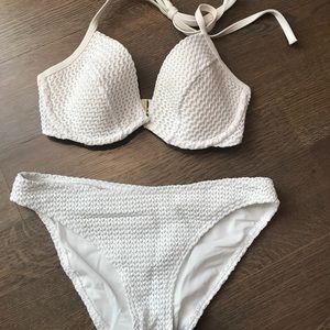 Victoria’s Secret white crochet push up bikini